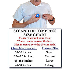 Sit and Decompress Back Stretcher 3 Minutes A Day Back Traction Back Decompression Inversion Table Alternative Safe for All Back Conditions (Small Harness with Bar)