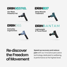Ekrin Athletics B37v2 Massage Gun - Deep Tissue Massage with High-Powered Brushless Motor - Ergonomic Back Massager for Pain Relief - 5 Speeds, 4 Attachments - Ultra Quiet Hand-Held Massager