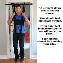 Sit and Decompress Back Stretcher 3 Minutes A Day Back Traction Back Decompression Inversion Table Alternative Safe for All Back Conditions (Small Harness with Bar)