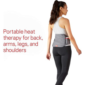 Sunbeam Cordless Rechargeable Heating Pad, Portable 9.5" x 12", Machine-Washable, Pain Relief for Back, Shoulder, Neck, and Period Cramp Pain Relief, Gifts For Mom & Wife, FSA/HSA Eligible, Slate Grey