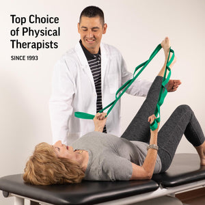 OPTP The Original Stretch Out Strap with Exercise Book, USA Made Top Choice Stretch Out Straps for Physical Therapy, Yoga Stretching Strap and Knee Therapy Strap