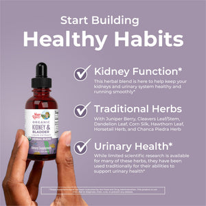 MaryRuth Organics Herbal Supplement Drops | Support Renal & Urinary Systems | Juniper Berry | Cleavers | Dandelion | Hawthorn | Horsetail & Chanca Piedra | Vegan | Non-GMO | 1 Fl Oz