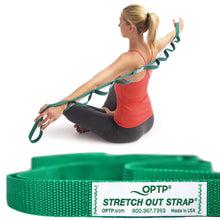 OPTP The Original Stretch Out Strap with Exercise Book, USA Made Top Choice Stretch Out Straps for Physical Therapy, Yoga Stretching Strap and Knee Therapy Strap