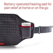 Sunbeam Cordless Rechargeable Heating Pad, Portable 9.5" x 12", Machine-Washable, Pain Relief for Back, Shoulder, Neck, and Period Cramp Pain Relief, Gifts For Mom & Wife, FSA/HSA Eligible, Slate Grey