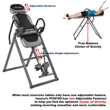 Innova ITX9900 Inversion Table with Air Lumbar Support, Black/Gray