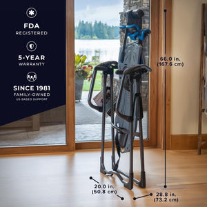 Teeter FitSpine X3 Inversion Table, Deluxe EZ-Reach Ankle System, Back Pain Relief Kit, FDA-Registered (X3A2)